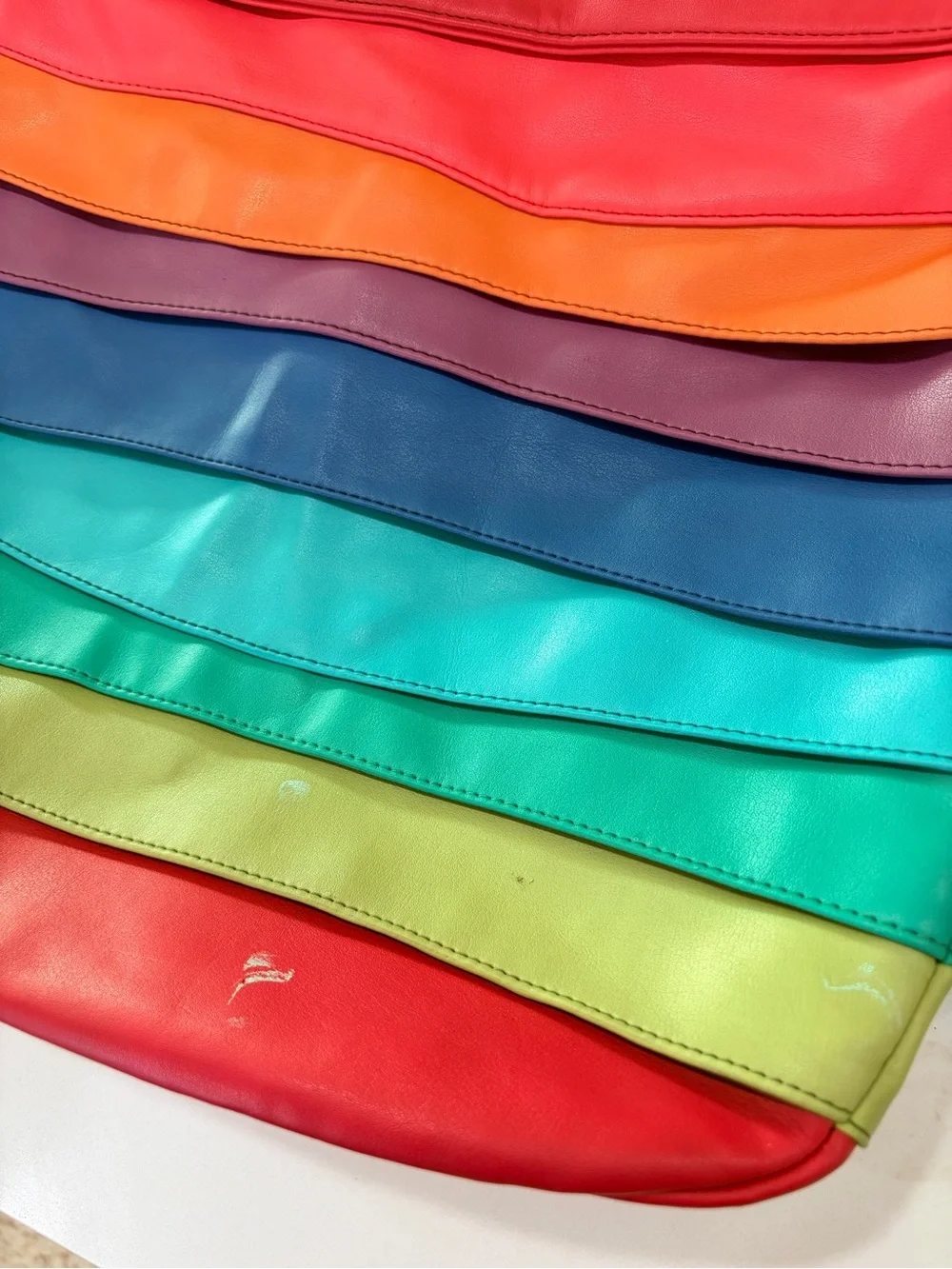 Nine West Vibrant Rainbow Colorblock Hobo Bag